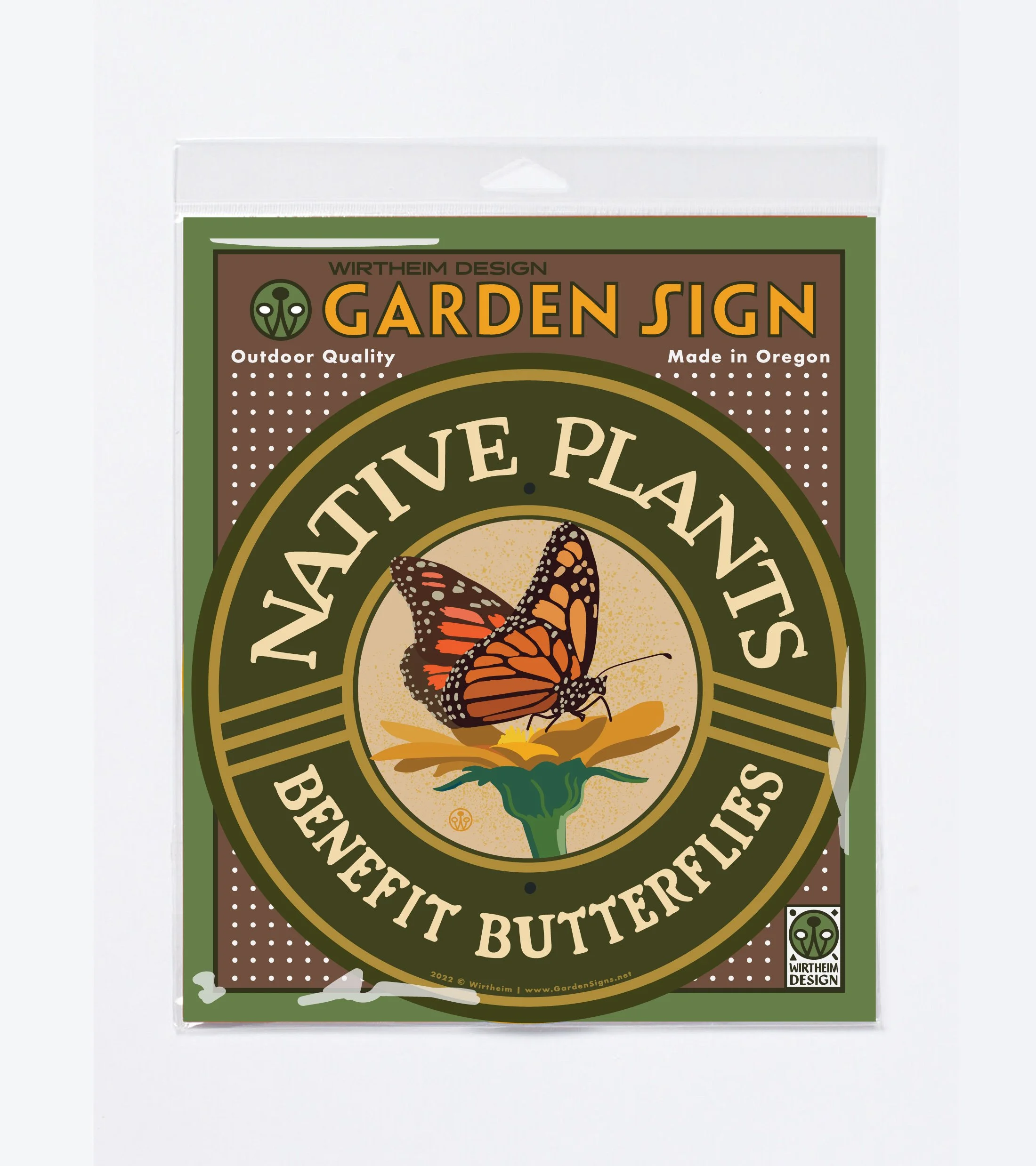 backsideworks GORE PLANT サイン入りポスター＆ステッカー Butterfly Pollinator Work Zone Yard & Garden Sign — Victory Garden
